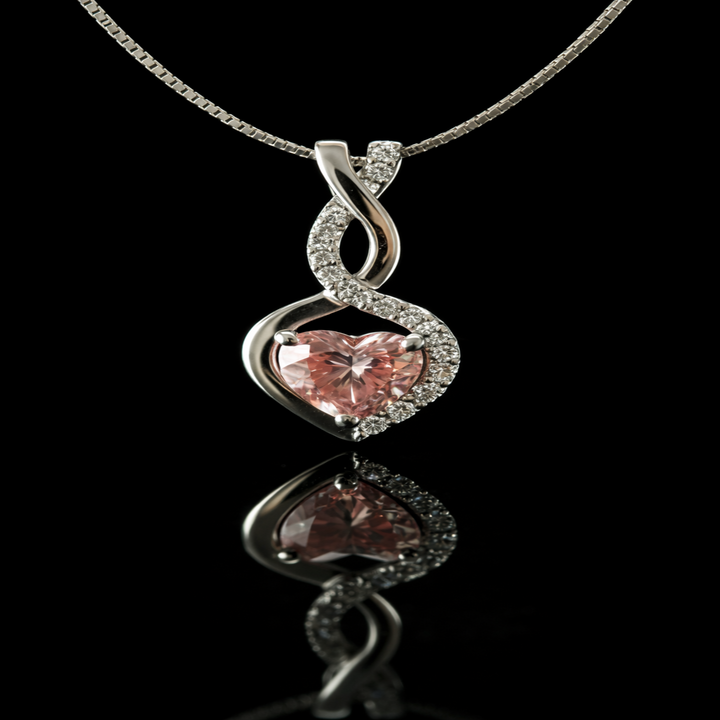 Everlasting Love Infinity Heart Pendant in 925nSterling Silver