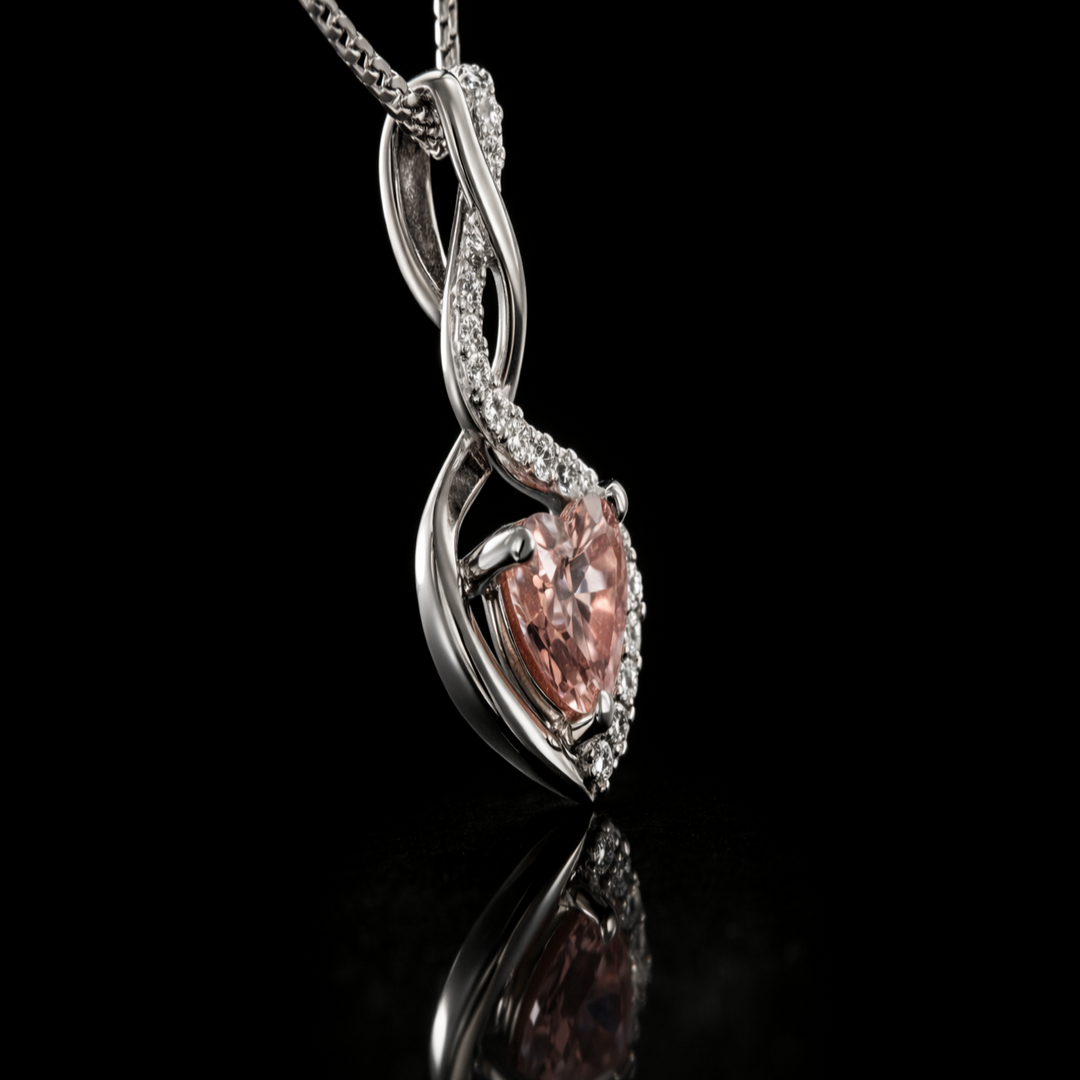 Everlasting Love Infinity Heart Pendant in 925nSterling Silver