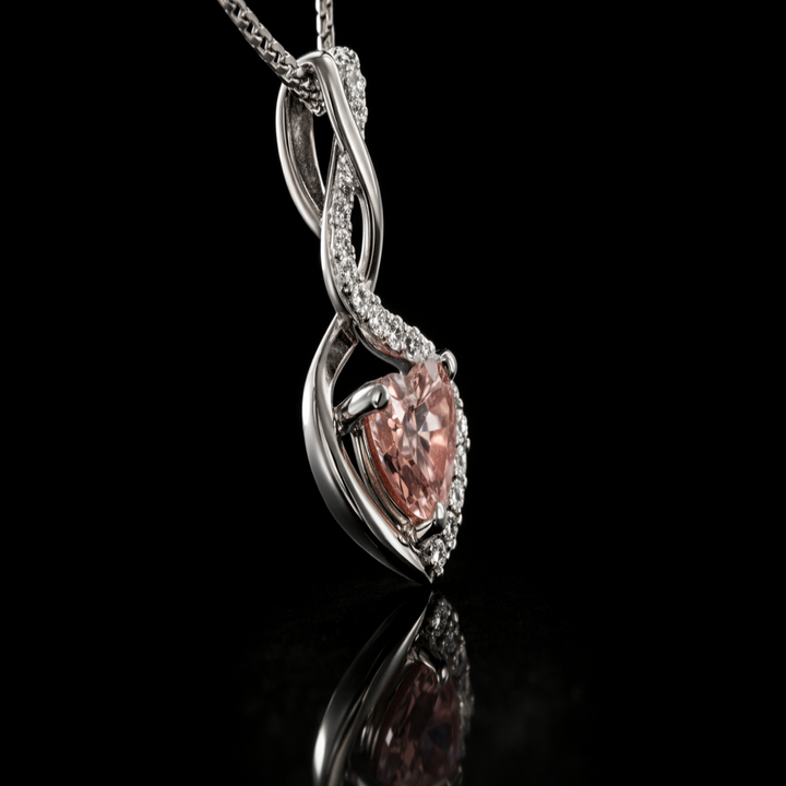 Everlasting Love Infinity Heart Pendant in 925nSterling Silver