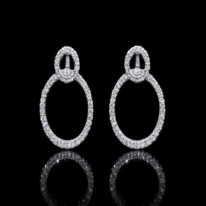 Versatile Silver Sparkle Drops – Detachable Halo Studs – Elegant Two-Way Jewelry Gift for Her