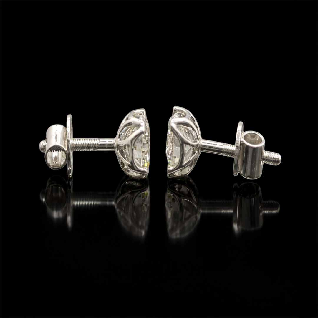 925 Sterling Silver Round Cut Solitaire Stud Earrings – Classic Sparkling Cubic Zirconia Studs