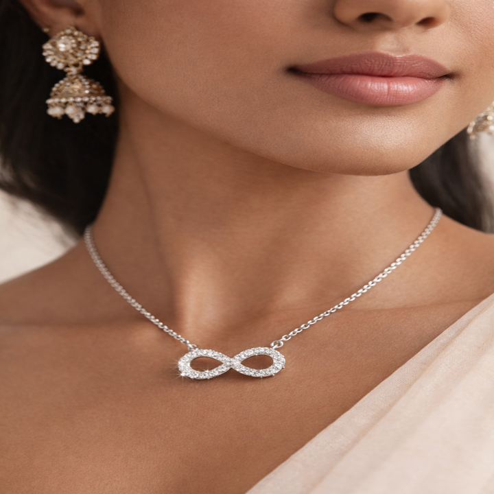 Silver Infinity Heart Pendent Made With Pure 925 Silver