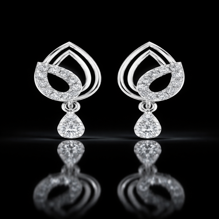 Elegant Silver Teardrop Dangle Earrings – Perfect Bridal &amp; Bridesmaid Gift | 925 Sterling Silver Evening Earrings