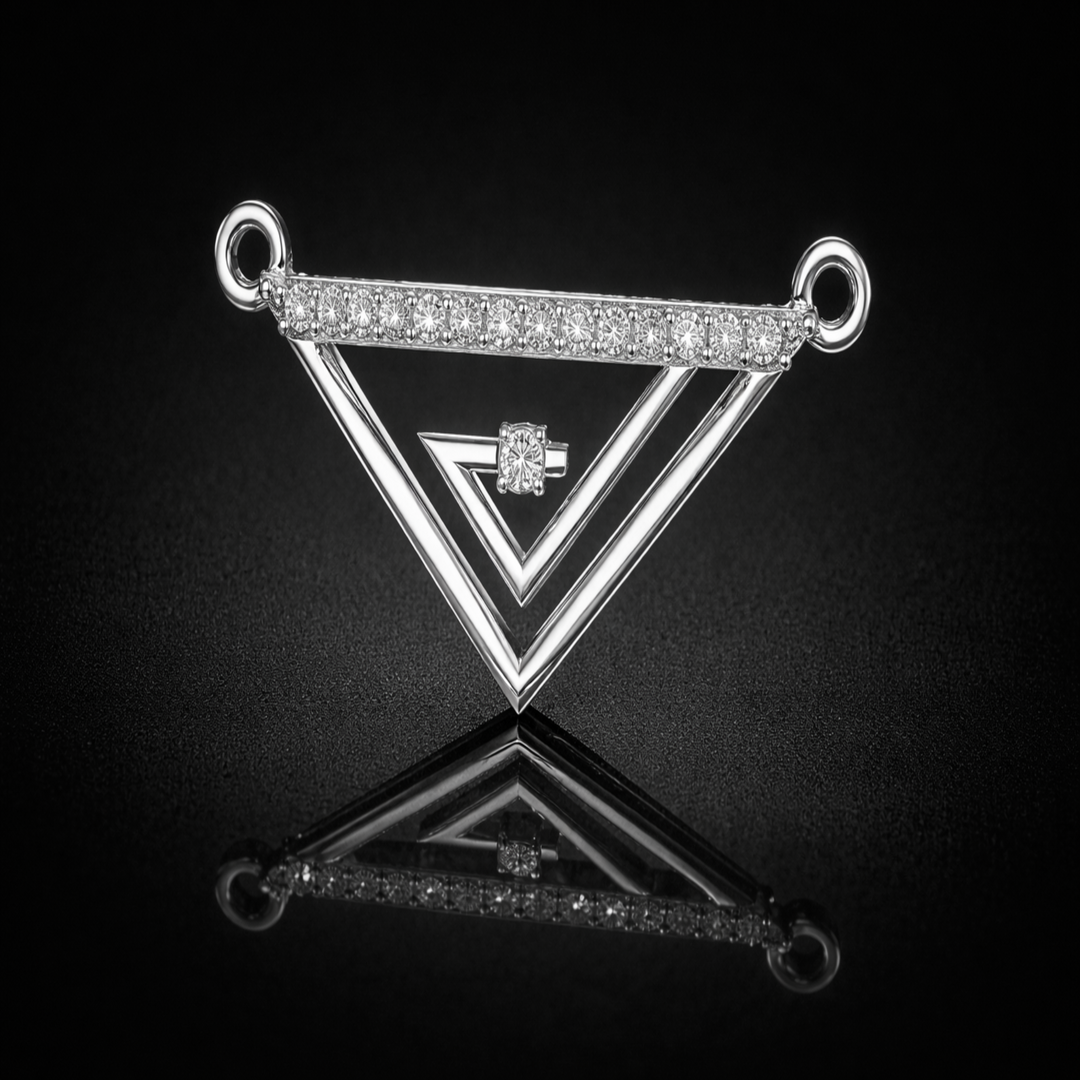 925 Sterling Silver Geometric Triangle Tanmaniya – Modern Minimalist Mangalsutra Pendant