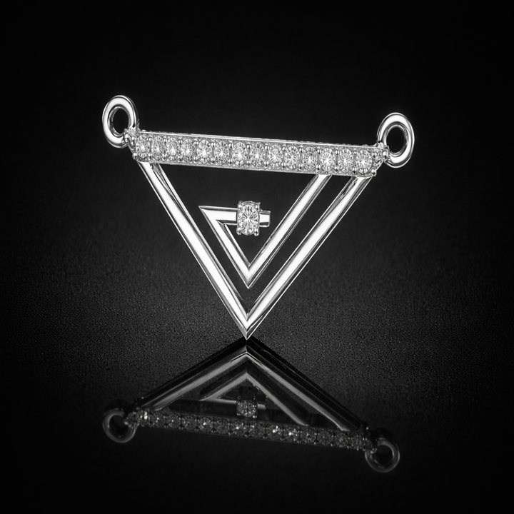 925 Sterling Silver Geometric Triangle Tanmaniya – Modern Minimalist Mangalsutra Pendant