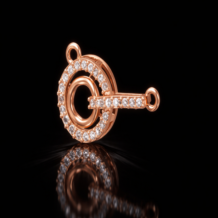 925 Sterling Silver Interlocking Circle &amp; Bar Tanmaniya – Modern Designer Mangalsutra Pendant