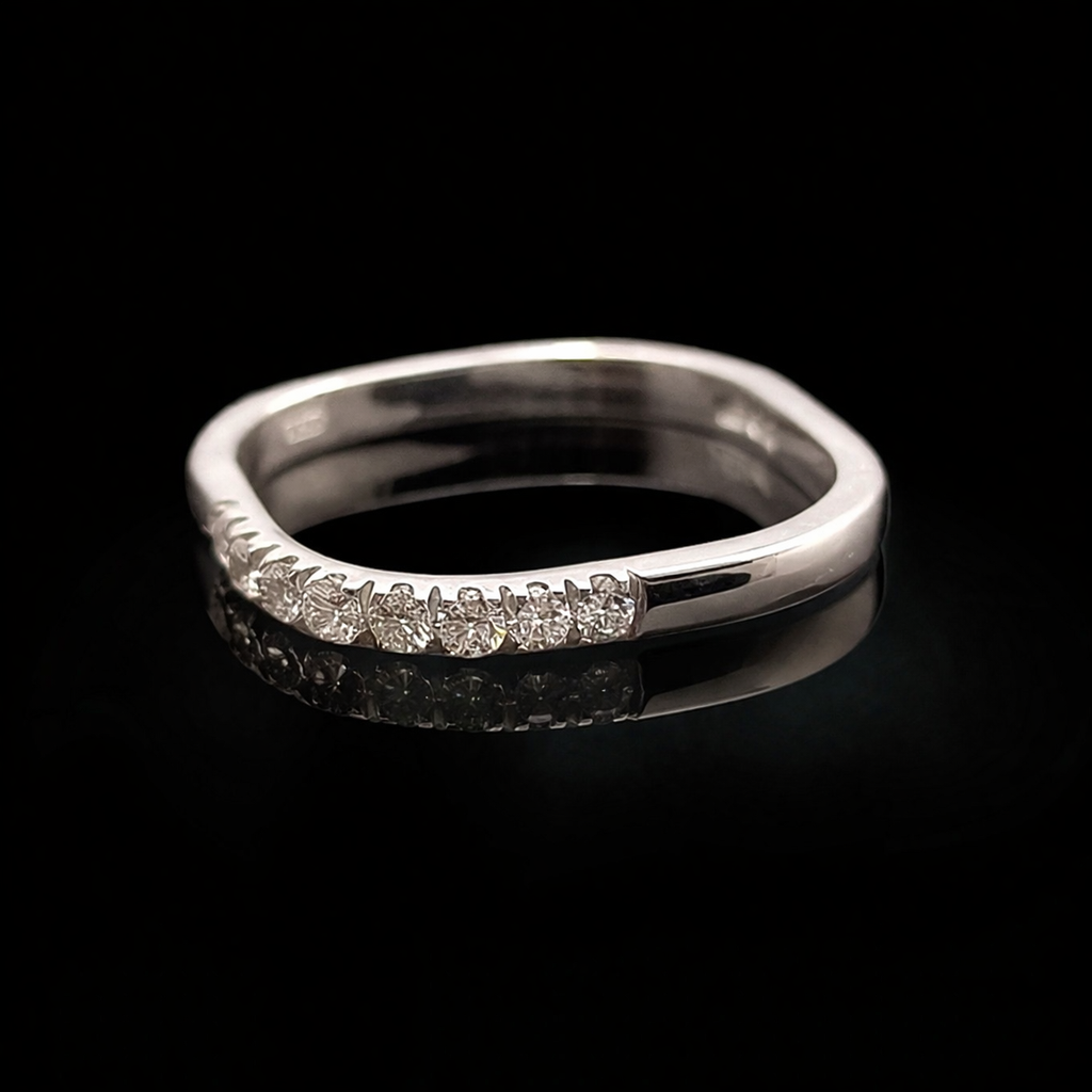 Classic Silver Eternity Band Ring - Elegant Birthday or Anniversary Gift for Her
