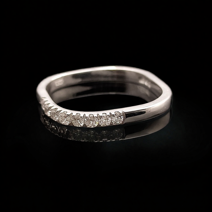 Classic Silver Eternity Band Ring - Elegant Birthday or Anniversary Gift for Her