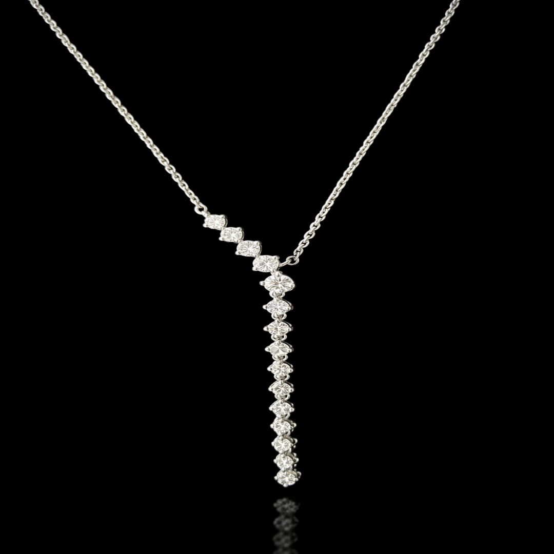 Silver Starry Drop Necklace Made With Pure 925 Silver