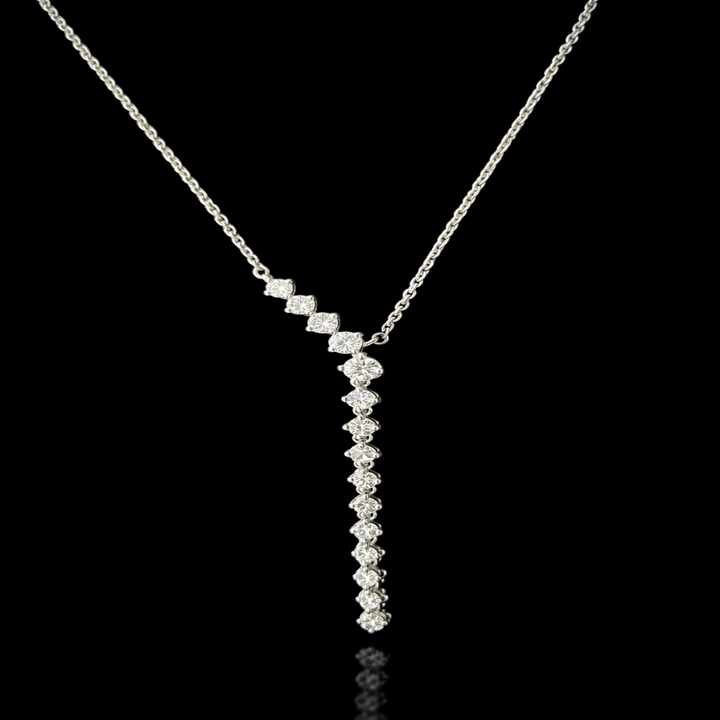 Silver Starry Drop Necklace Made With Pure 925 Silver