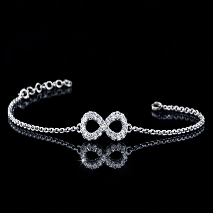 Silver Endless Infinity Bracelet Made With Pure 925 Silver